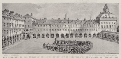 The Serenade by the Combined Choirs of Gotha in the Courtyard of the Castle of Friedenstein by Henry William Brewer